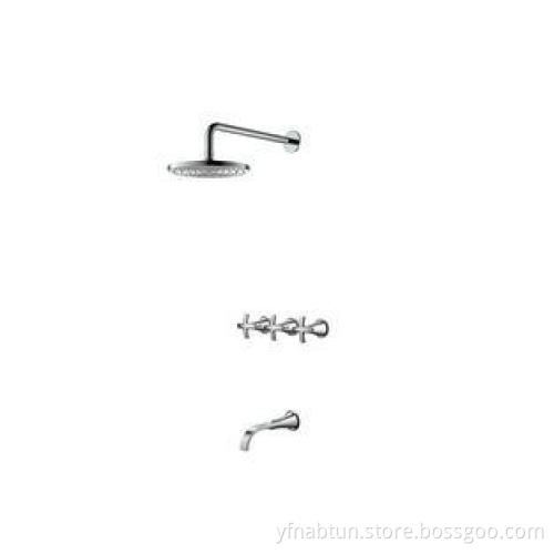 Rain Shower Wall Mounted Bath Taps Seperated Concealed Fauc